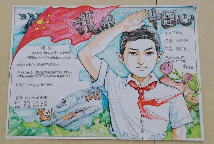 2035年新征程强国一代有我在手抄报 全国一等奖手抄报