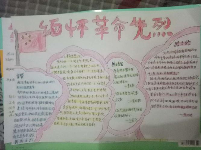 致敬先辈缅怀先烈的手抄报 缅怀先烈手抄报