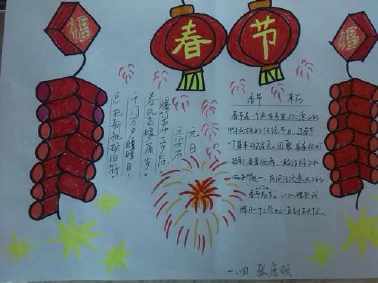 红红火火过大年画手抄报 手抄报简单又好看