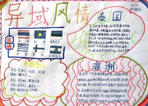 语文关于异国风情手抄报 异国风情手抄报