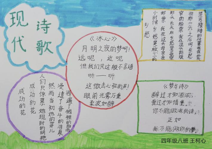 与诗同行现代诗手抄报 与诗同行手抄报