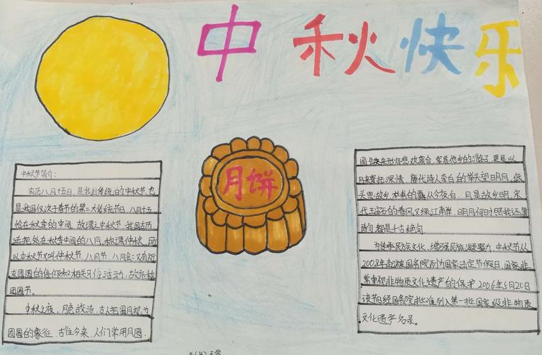 中秋节第一名很漂亮的手抄报 漂亮的手抄报