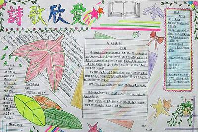与诗同行现代诗手抄报 与诗同行手抄报