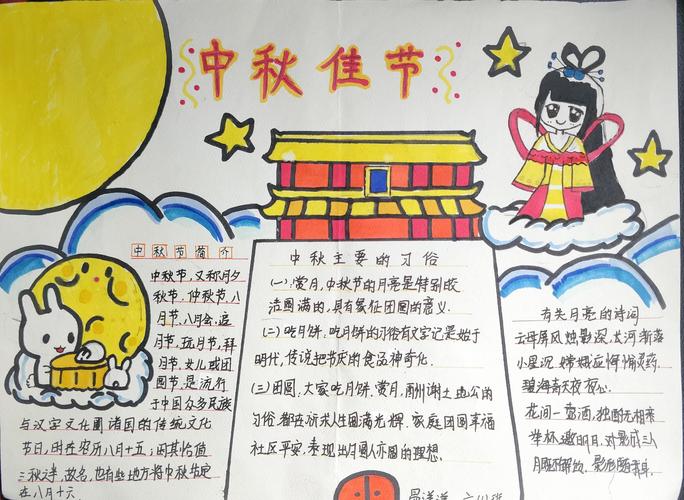中秋节第一名很漂亮的手抄报 漂亮的手抄报