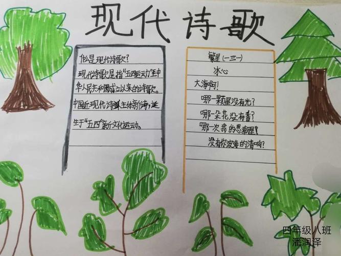 与诗同行现代诗手抄报 与诗同行手抄报