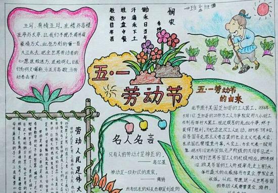 五一劳动节手抄报漂亮一等奖 