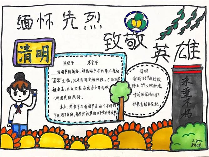 致敬先辈缅怀先烈的手抄报 缅怀先烈手抄报