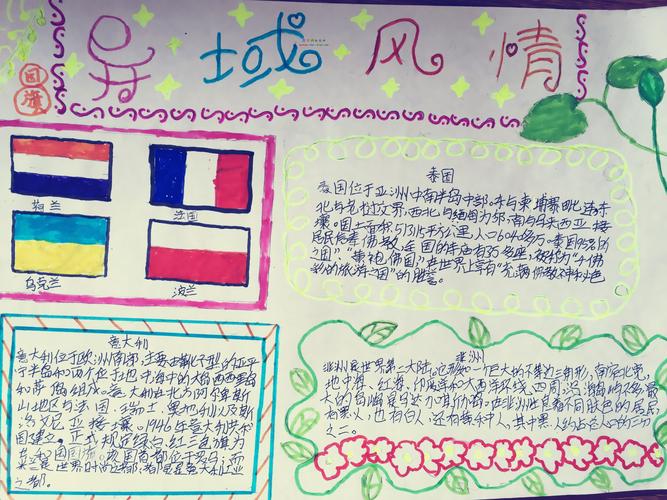 语文关于异国风情手抄报 异国风情手抄报