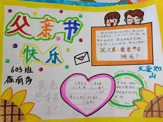 关于父亲节简单又漂亮的手抄报 简单漂亮的手抄报