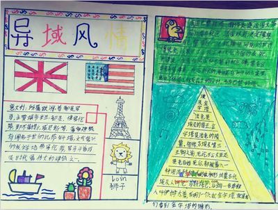 语文关于异国风情手抄报 异国风情手抄报