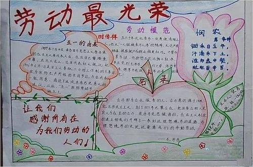 五一劳动节手抄报漂亮一等奖 