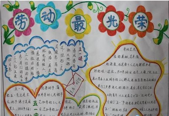 五一劳动节手抄报漂亮一等奖 