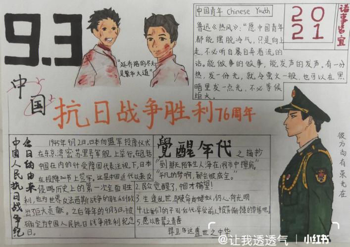 抗战胜利76周年手抄报 抗战胜利手抄报