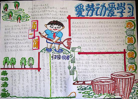 学党史爱劳动主题手抄报 爱劳动手抄报