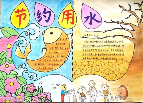 关于家庭用水的安全手抄报 节约用水的手抄报