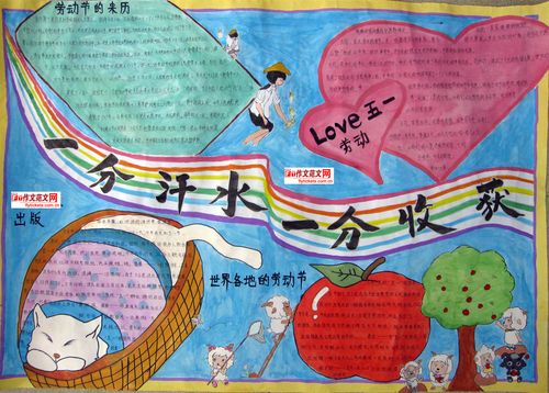 学党史爱劳动主题手抄报 爱劳动手抄报