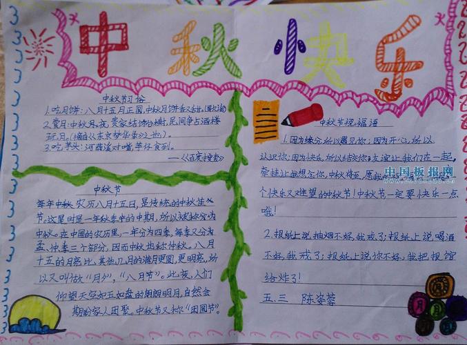 中秋节第一等奖手抄报 一等奖手抄报
