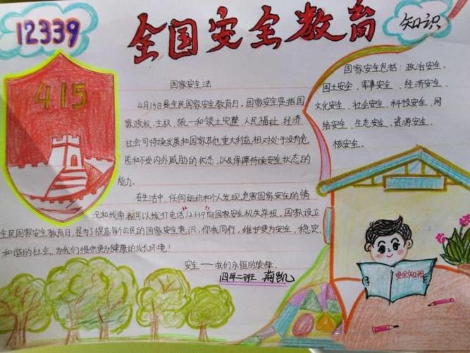4月15日全国安全日的手抄报 全国安全日手抄报