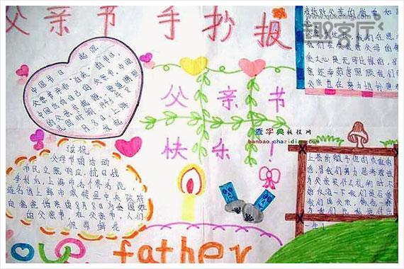一二三年级父亲节的手抄报 父亲节手抄报