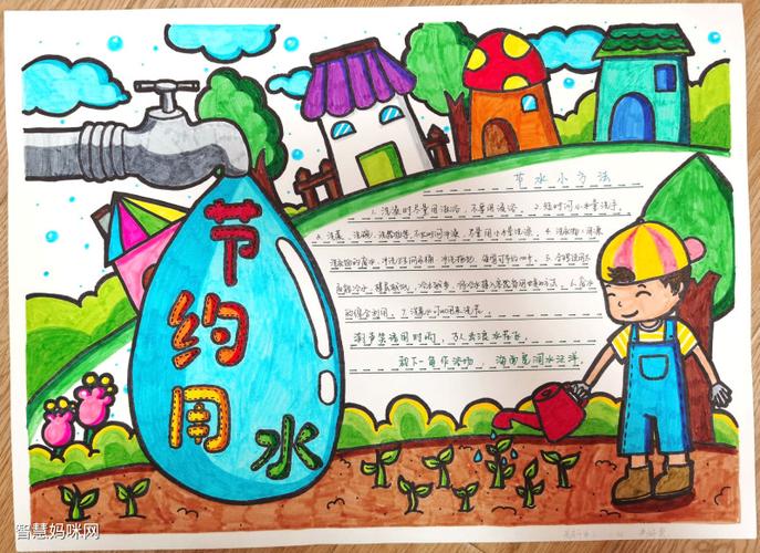 关于家庭用水的安全手抄报 节约用水的手抄报