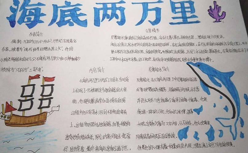 海底两万里主题手抄报,内容 海底两万里手抄报简单又漂亮 