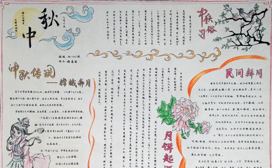 中秋节第一等奖手抄报 一等奖手抄报
