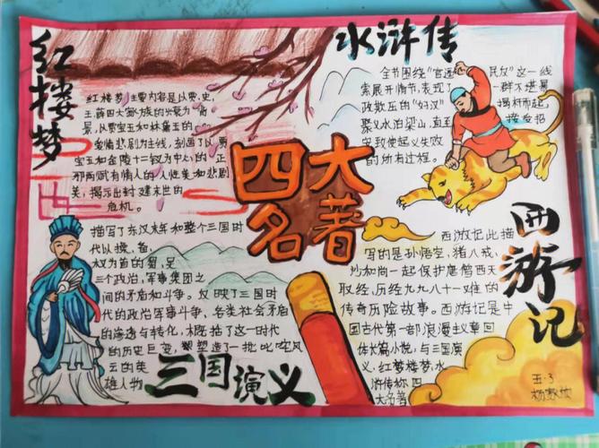 简单好看点的四大名著手抄报 四大名著手抄报