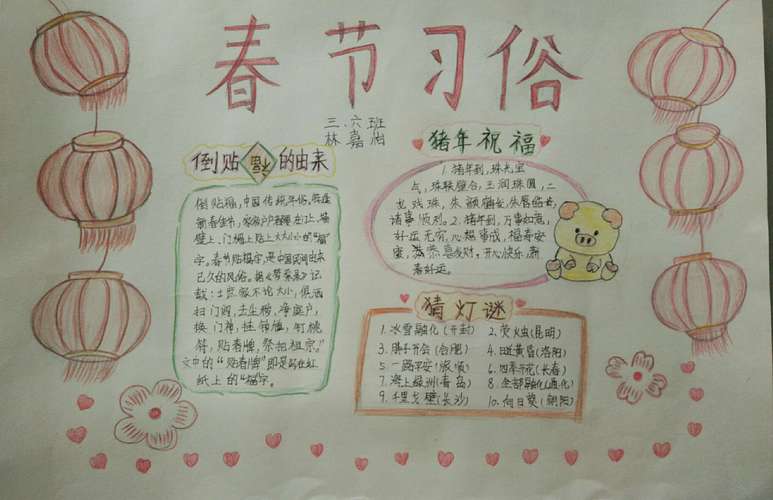 中国传统节日简单又好看手抄报 传统节日手抄报