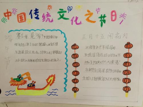 中国传统节日简单又好看手抄报 传统节日手抄报