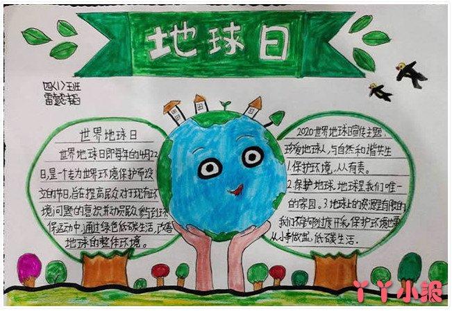 我与地球同在手抄报 地球日手抄报