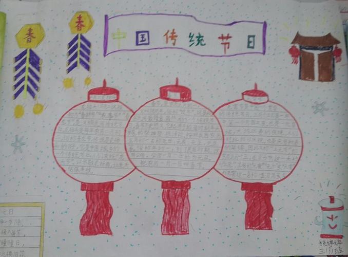 中国传统节日简单又好看手抄报 传统节日手抄报