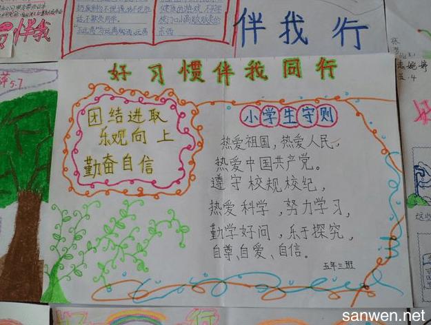 关于有好习惯的手抄报 好习惯的手抄报