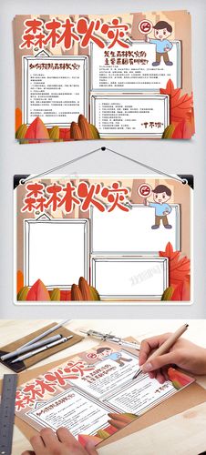 防山林火灾的手抄报 防震减灾的手抄报