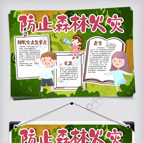 防山林火灾的手抄报 防震减灾的手抄报