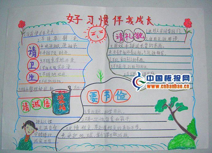 关于有好习惯的手抄报 好习惯的手抄报