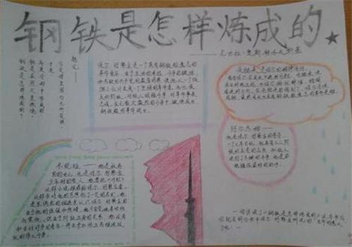 钢铁是怎炼成的手抄报 手抄报简单又好看