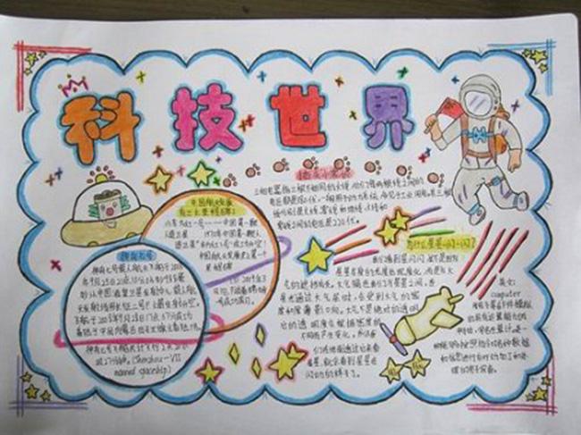 简单有好画的科幻手抄报 身边的科学手抄报