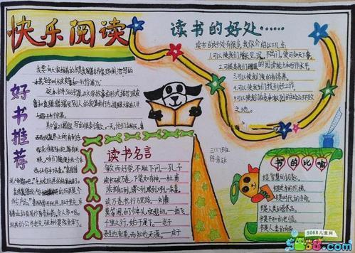 精美简单我爱读书手抄报 我爱读书手抄报