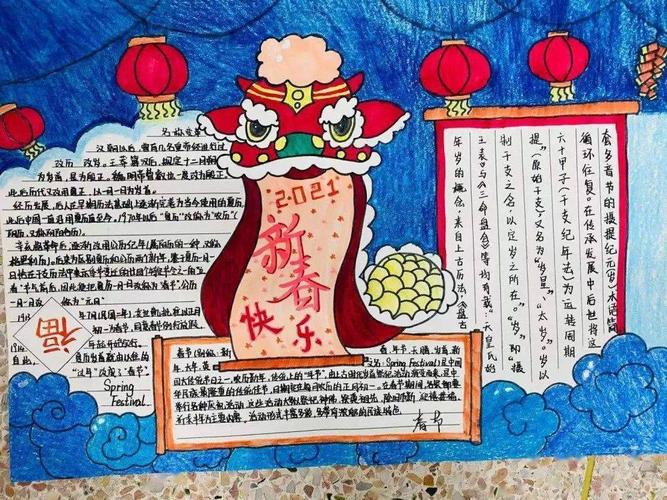画带有年味的手抄报 手抄报图片大全集