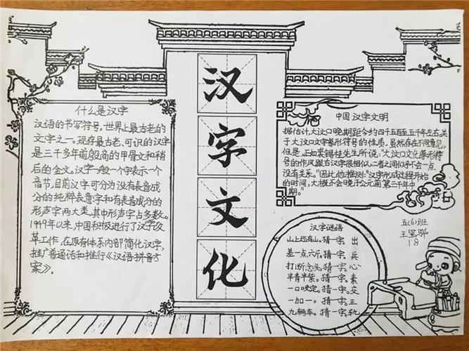 我与汉字相关手抄报 汉字手抄报