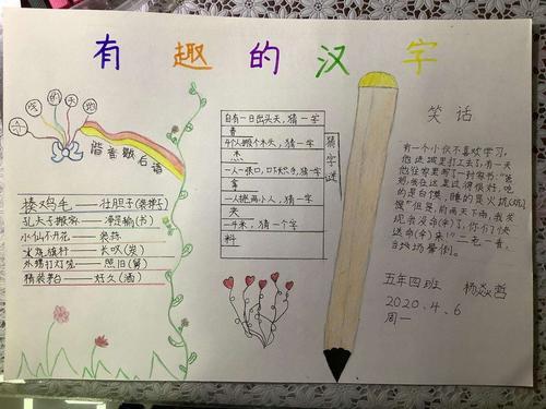 我与汉字相关手抄报 汉字手抄报