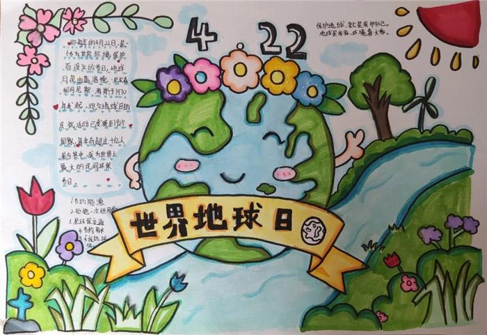 关于地球现状拿手抄报 地球日手抄报