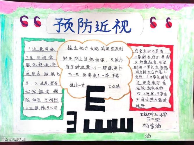 简单又漂亮防近视手抄报 预防近视手抄报