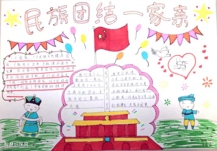 民族一家亲a3手抄报 民族一家亲手抄报