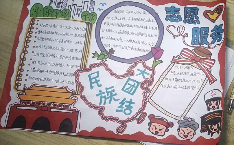 民族一家亲a3手抄报 民族一家亲手抄报