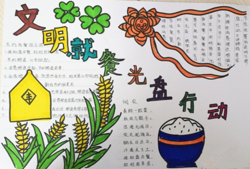 简单又漂亮光盘行动手抄报 简单漂亮的手抄报