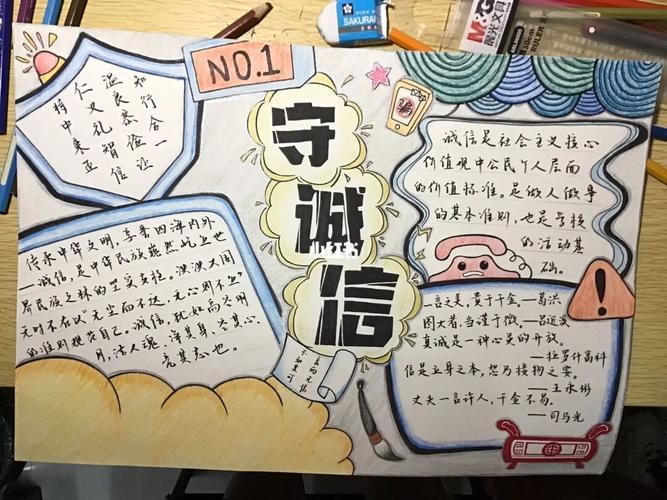 关于诚信a3的手抄报 诚信手抄报