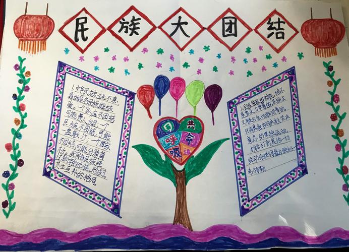 民族一家亲a3手抄报 民族一家亲手抄报