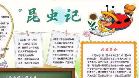 昆虫记的读书手抄报 昆虫记手抄报