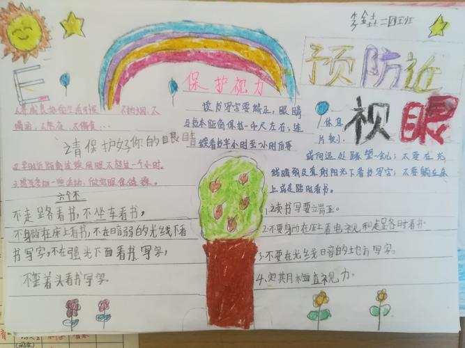 简单又漂亮防近视手抄报 预防近视手抄报